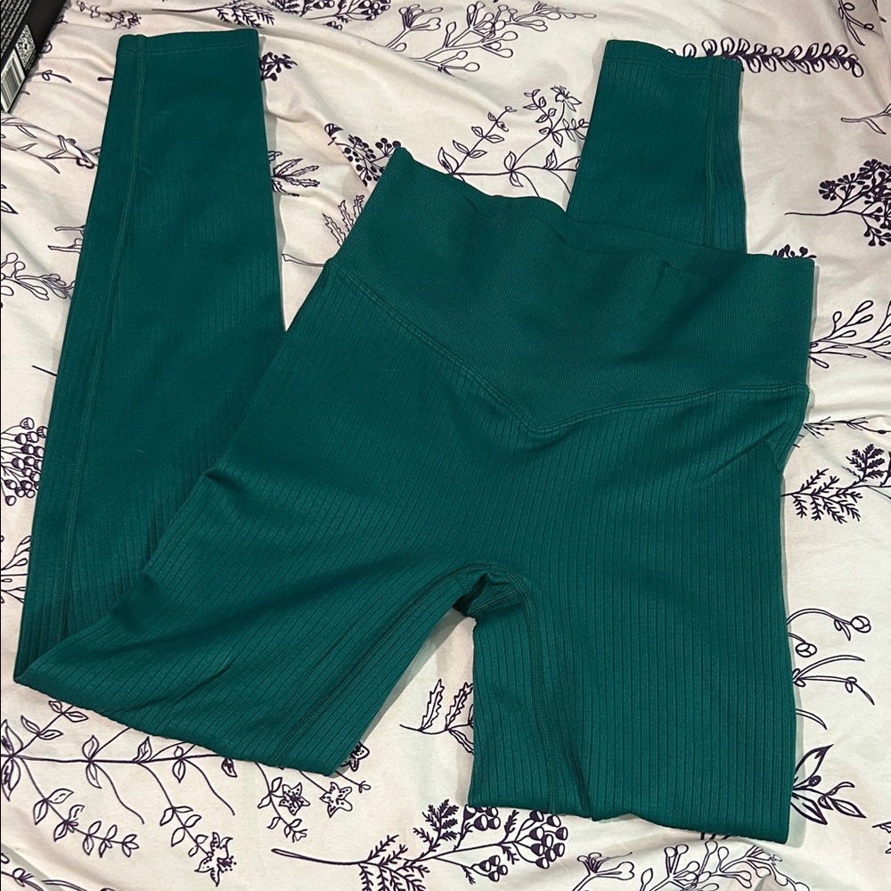 PINK Victoria's Secret dark green Leggings